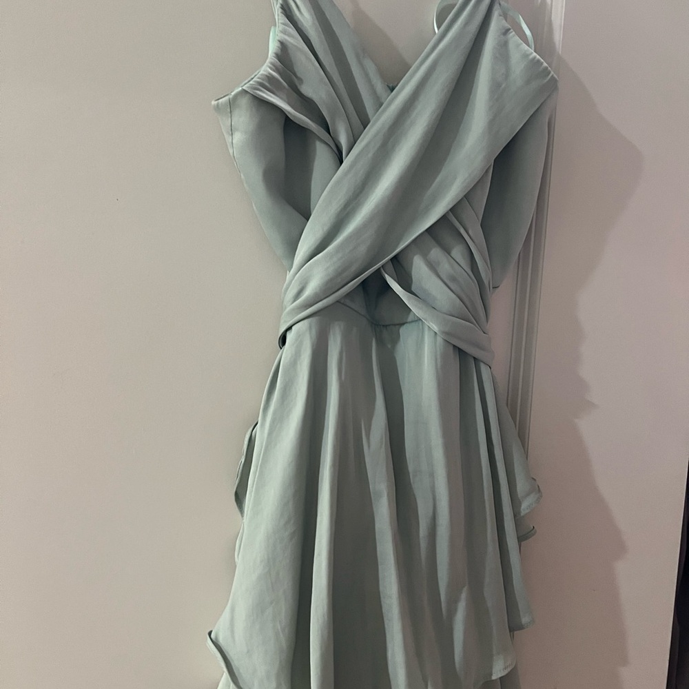 LULUS Mint Green Wrap Dress